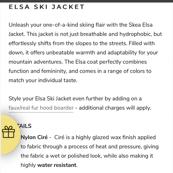 White Elsa Skea Ski Jacket - Picture 6 of 6